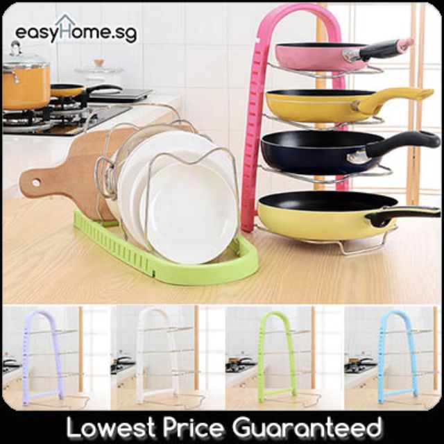 Frying Pan Rack , Can Use For Dishware, Plates Etc. 5 Colors Available