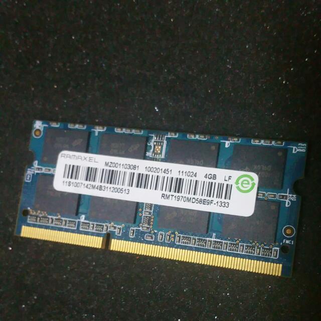 Ramaxel 4GB DDR3 Laptop Ram Computers Tech Parts Accessories