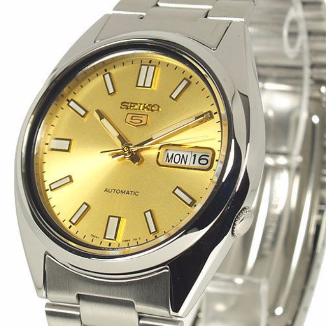 SNXS81 - SEIKO SNXS81 STAINLESS STEEL MENS GOLD DIAL AUTOMATIC WATCH ...