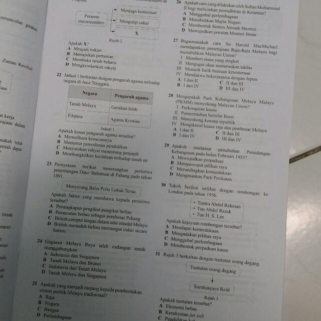 Spm Sejarah Kertas 1 Latihan Books Stationery Books On Carousell