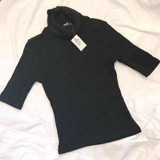 Dotti Ribbed Turtle Neck Top