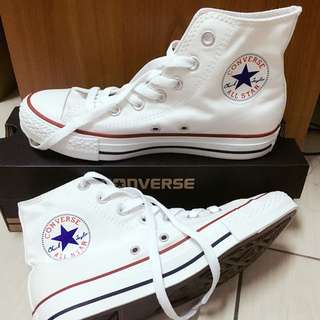 Converse 全新 全白 基本款 高筒