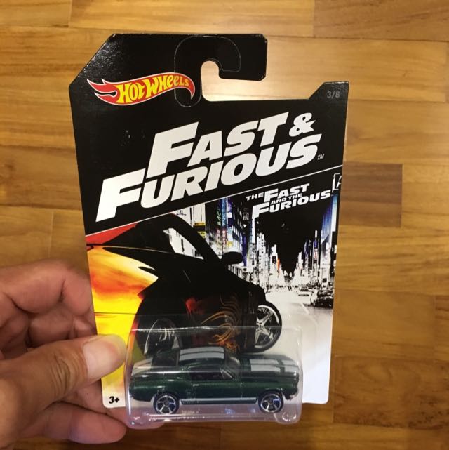 HOT WHEELS FAST AND FURIOUS LIMITED EDITION 3/8 GREEN 67 FORD MUSTANG DIE-CAST NEW 2017/16 RELEASE 