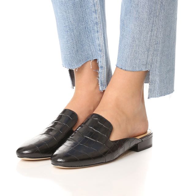 Michael Kors Natasha Embossed Leather Slides Women s Fashion