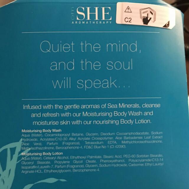 OM SHE AROMATHERAPY Sea Mineral Moisturising Body Wash And Body Lotion