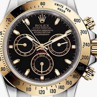 Rolex Daytona Half Gold Black 116523