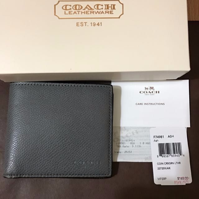 men's authentic coach wallet