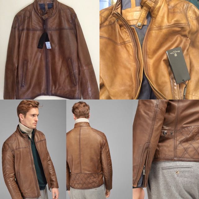 Massimo Dutti Nappa Leather Jacket Ol Fashion