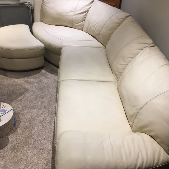 Off White Leather Ikea Vreta Sectional, White Leather Couch Ikea