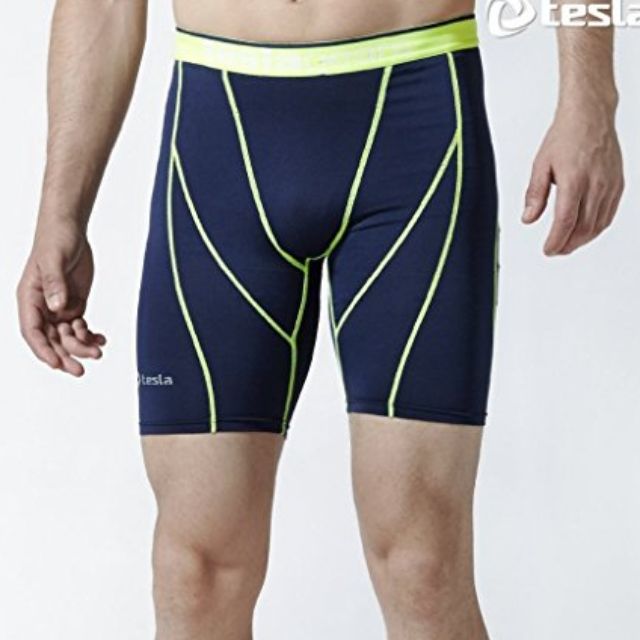 tesla men's compression shorts