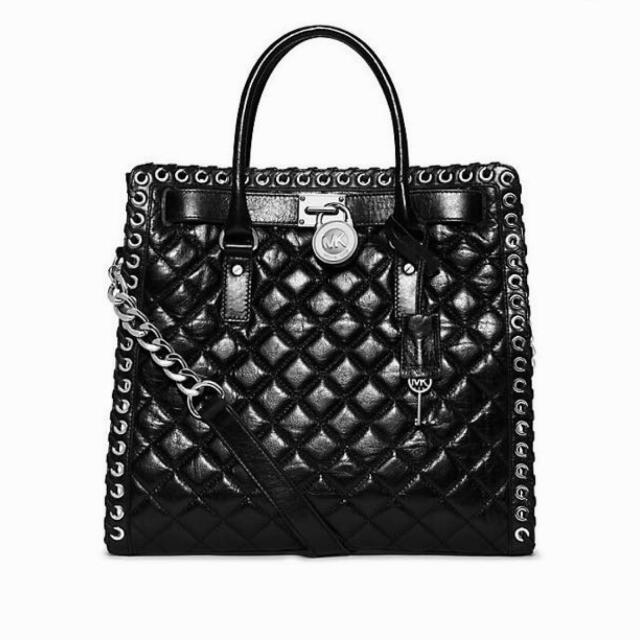 Sales 380 BN Michael Kors Hamilton Hippie Gromment Quilted