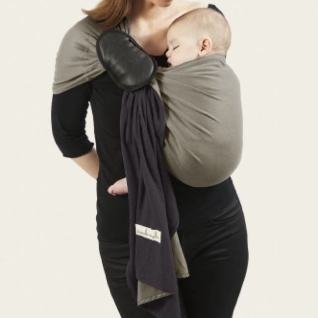 Je Porte Mon Bebe Ring Sling Charcoal Grey Olive On Carousell