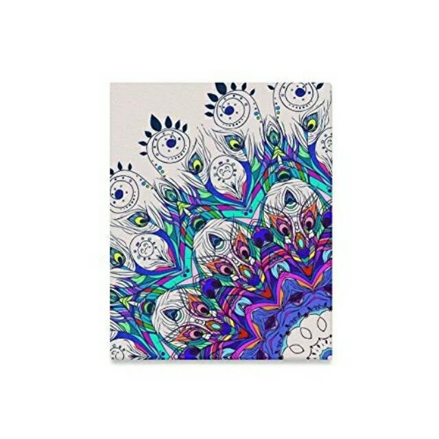 Mandala Ethnic Peacock Feather Pattern Canvas Wall Art Print Hand Drawing Painting Wall Hanging Artwork 16 X 20 Inches Furniture Home Decor On Carousell