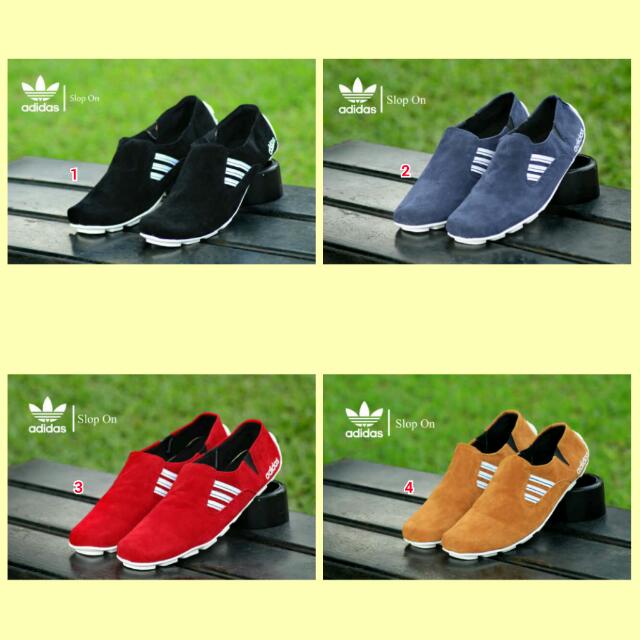 Sepatu Pria Casual Slip On Kulit Slop Kuliah Sekolah Kerja Formal Murah Fullblack Merah Abu Navy Olshop Fashion Olshop Pria Di Carousell