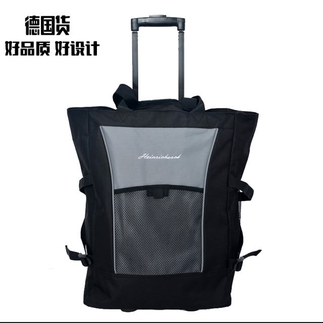Stylish Wheeled Trolley Shopping Luggage Bag Women s Fashion Bags Wallets Tote Bags on Carousell