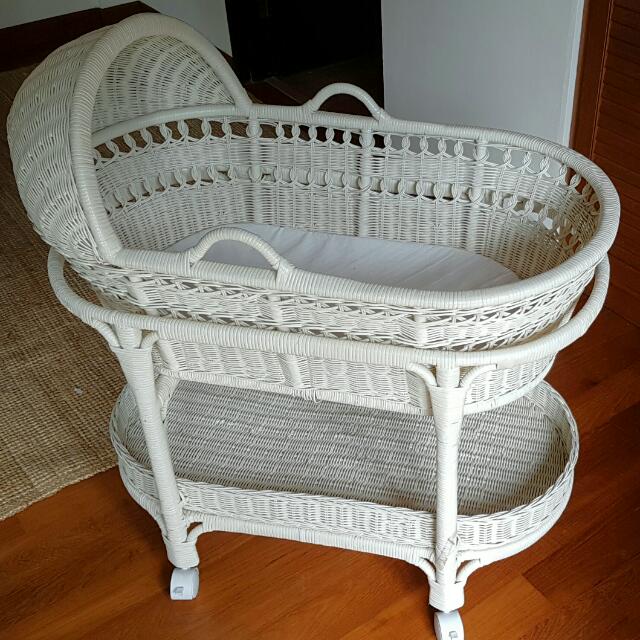 Wicker Pottery Barn Usa Baby Bassinet On Carousell