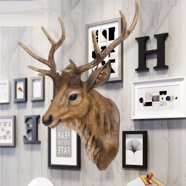 Animal Deer Stag Reindeer Head Mount Wallmount Wall Mount Home