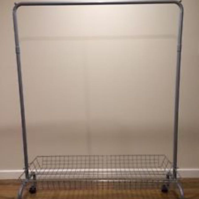 Howard's storage Garment Rack With Wheels, Furniture & Home Living