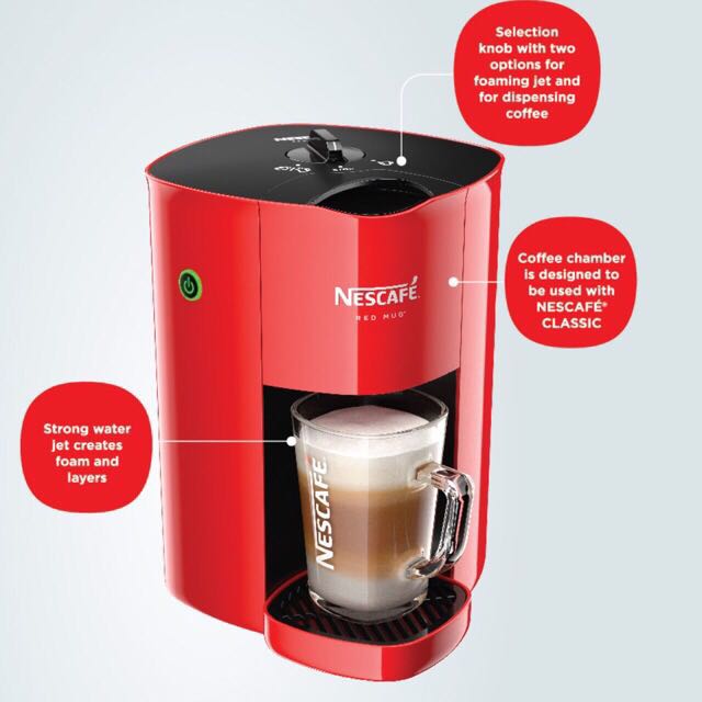 Nescafé Red Mug Coffee Machine, Food & Drinks, Beverages on Carousell