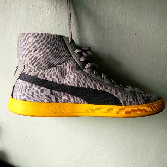 Puma suede grey shop yellow
