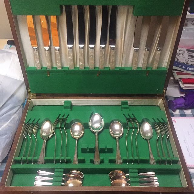 Vintage Canteen Of Cutlery Set Marsden Sheffield Antiques