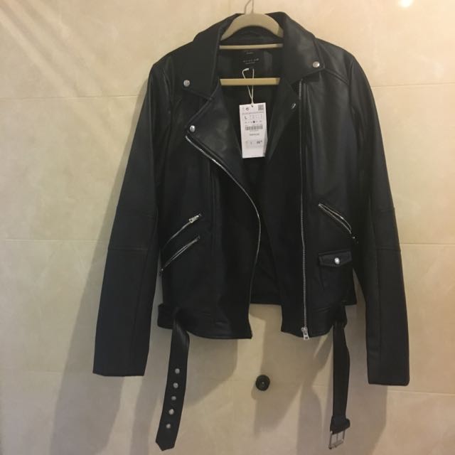 trf leather jacket