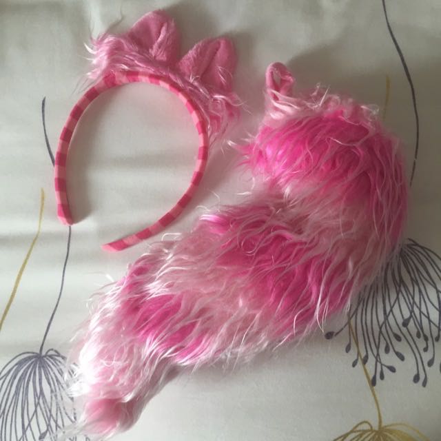 Cheshire Cat Costume Headband Ears And Tail Women S Fashion On