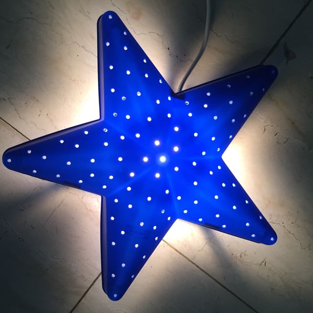 Ikea Smila Wall Lamp Blue Star White Flower Home Furniture Photo