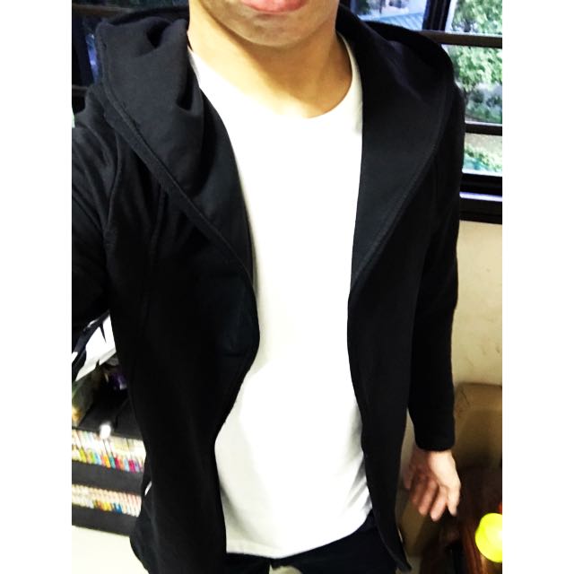 Korean Style Long Sleeve Cardigan Hoodie Skinny Fit Men S Fashion