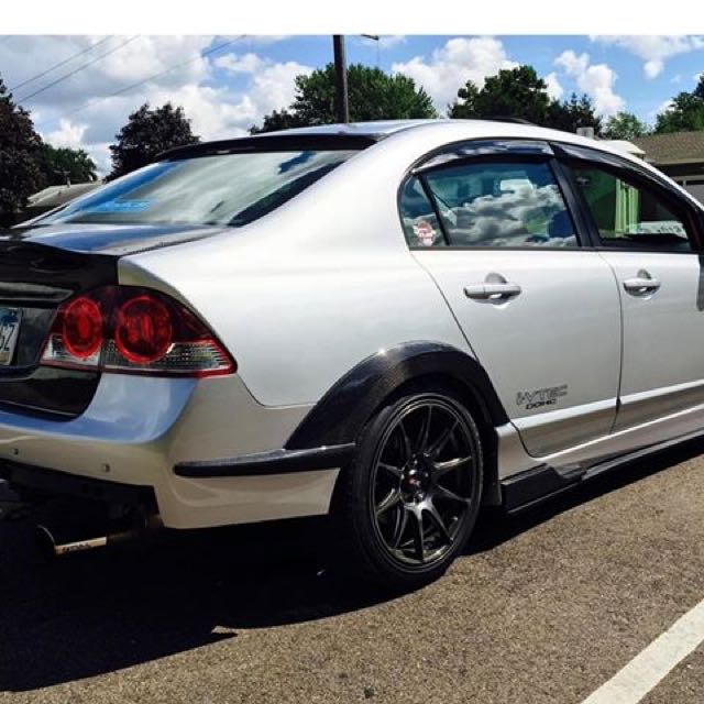 M And M 4 Pcs Rear carbon Wide Fender Arcs For Civic Type R / Civic Fd ...