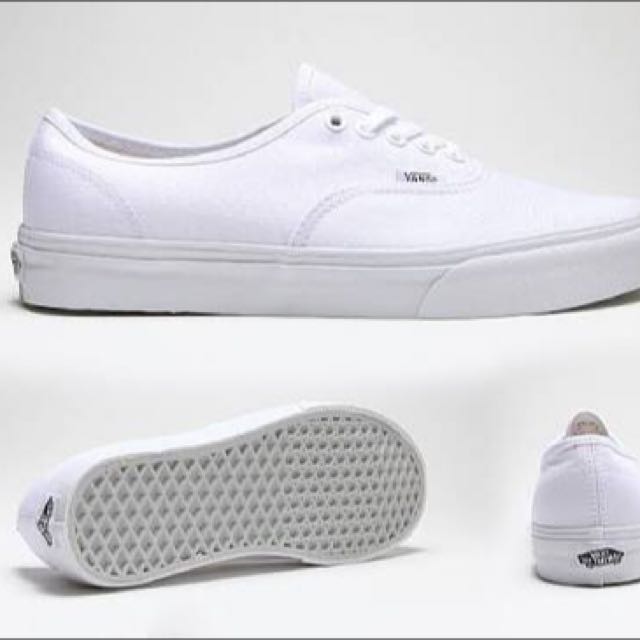 vans authentic all white