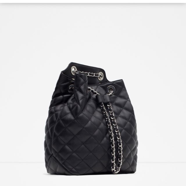 zara quilted backpack
