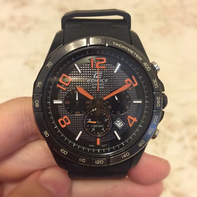 Casio EDIFICE WR 100M, 名牌精品, 精品手錶在旋轉拍賣