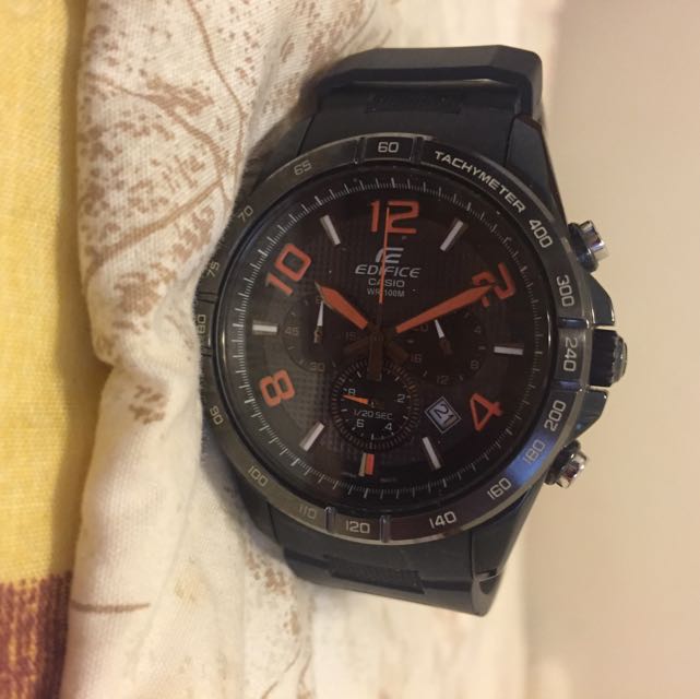 Casio EDIFICE WR 100M, 名牌精品, 精品手錶在旋轉拍賣
