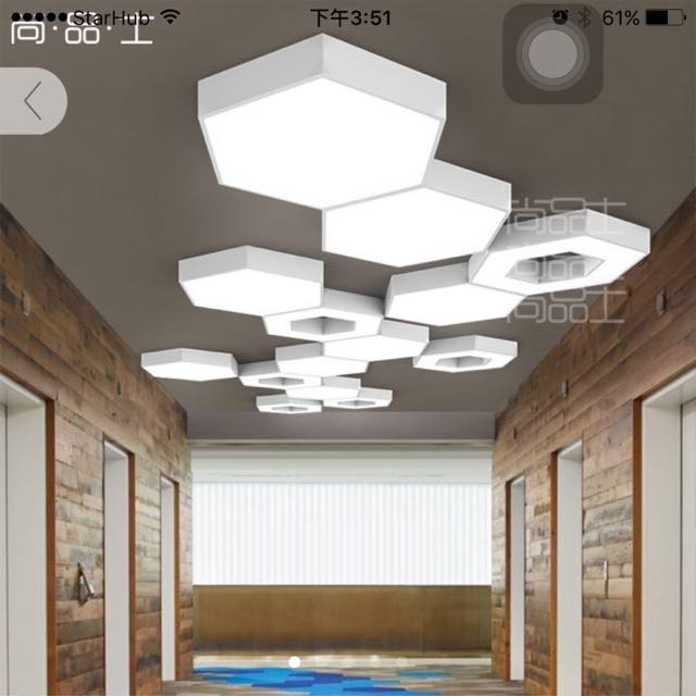 Caren Hexagon Led Ceiling Light Furniture Home Decor On