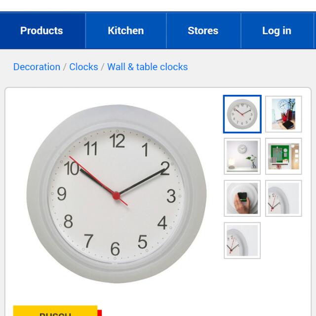 Bn Ikea Rusch Clock Furniture Others On Carousell