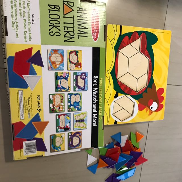 Melissa and doug 2025 animal pattern blocks