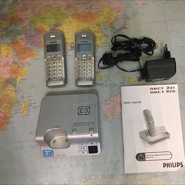 Philips DECT-2251 Cordless Phone DECT 6.0 Expandable w/ ITAD