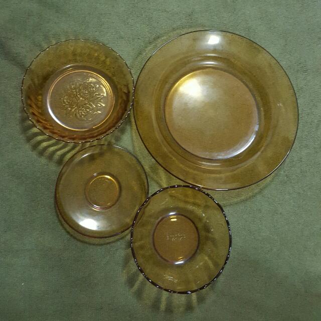 Vintage Amber Glass Bowls Plates Collectibles On Carou - Vintage Amber Glass Plates Vintage Amber Glass Bowls Plates Collectibles On Carou - Vintage Amber Glass Plates