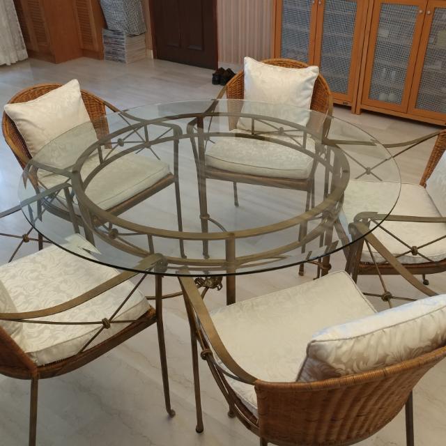 Wrought Iron Dining Table And Chairs Furniture Tables Chairs On Carousell