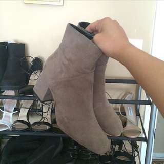 Zara Suede Booties Size 6