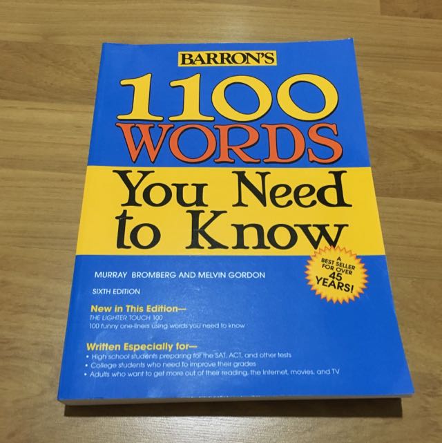 Barron S 1100 Words You Need To Know Books Stationery Textbooks On Carousell