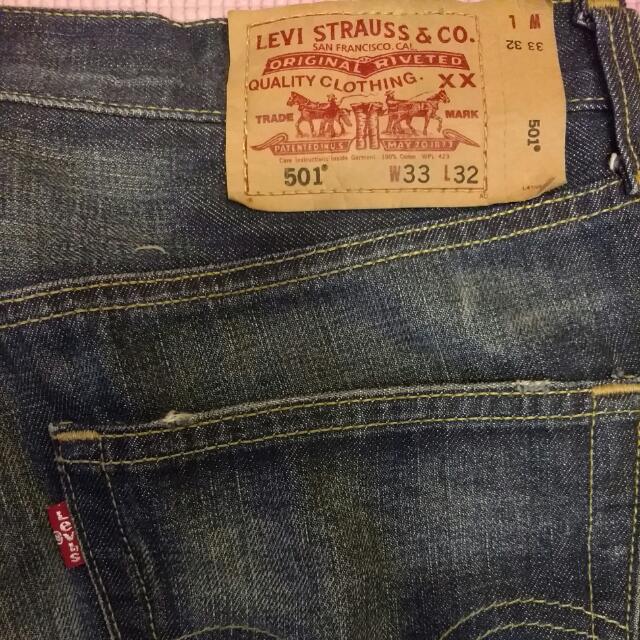 levis 501 33x32