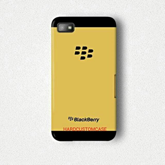 Blackberry Gold Logo Blackberry Z10 Custom Hard Case Mobile