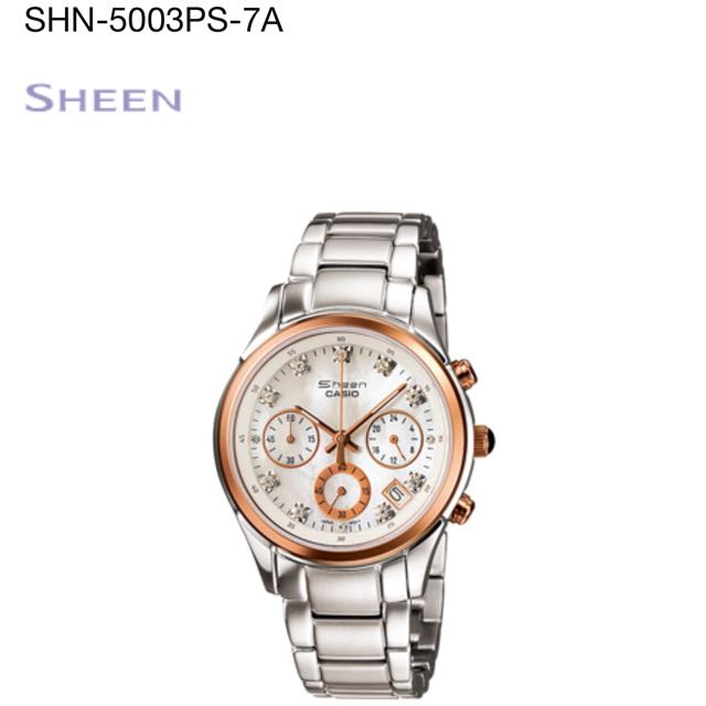 Casio sheen chronograph ladies watch best sale