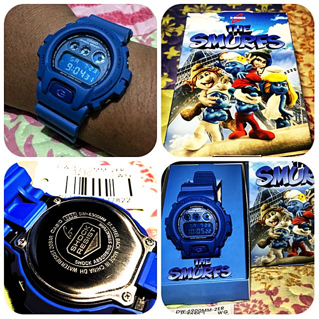 SMURF G SHOCK dw6900 Mm2 Men s Fashion Watches Accessories Watches on Carousell