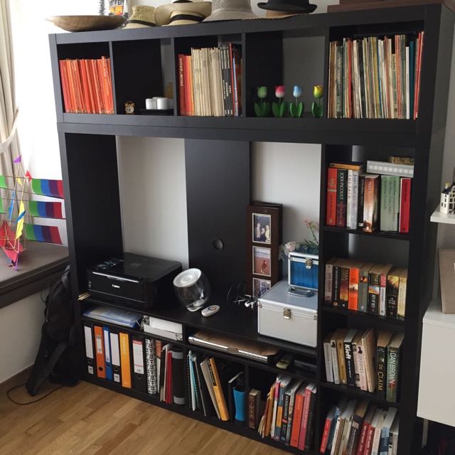 Ikea Lappland TV storage unit / book blackbrown, Furniture