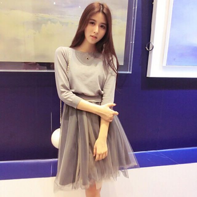 Korean Tutu Dress Set Women s Fashion Muslimah Fashion Dresses