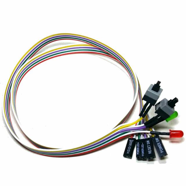 Motherboard Power On/Off, Reset Switches And LED Indicators Cable Bread ...