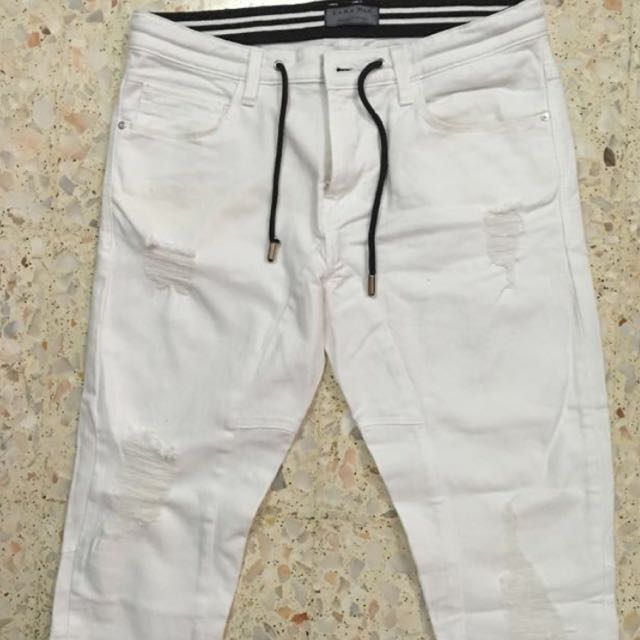 zara white jeans mens